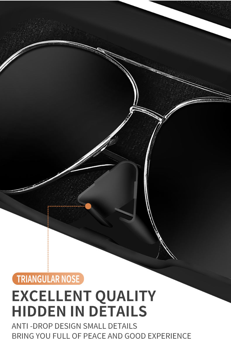 Funda para gafas de visera de coche, interior de ABS flocado premium, organizador de gafas de sol para auto, caja de protección de gafas antiarañazos