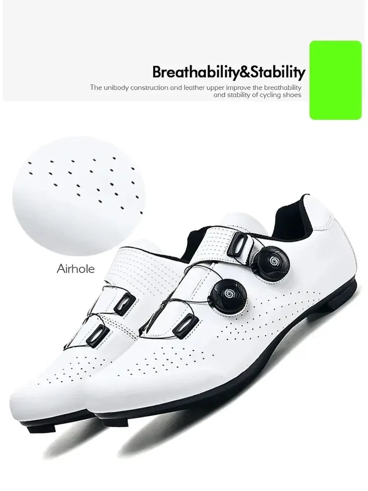 Zapatillas de Ciclismo MTB de Hombre, Botas de Ciclismo de Carretera Deportivas, Zapatillas de Velocidad Planas para Competición, Zapatillas de Montaña para Senderismo, Calzado de Bicicleta, Zapatillas de Ciclismo con Pedal SPD