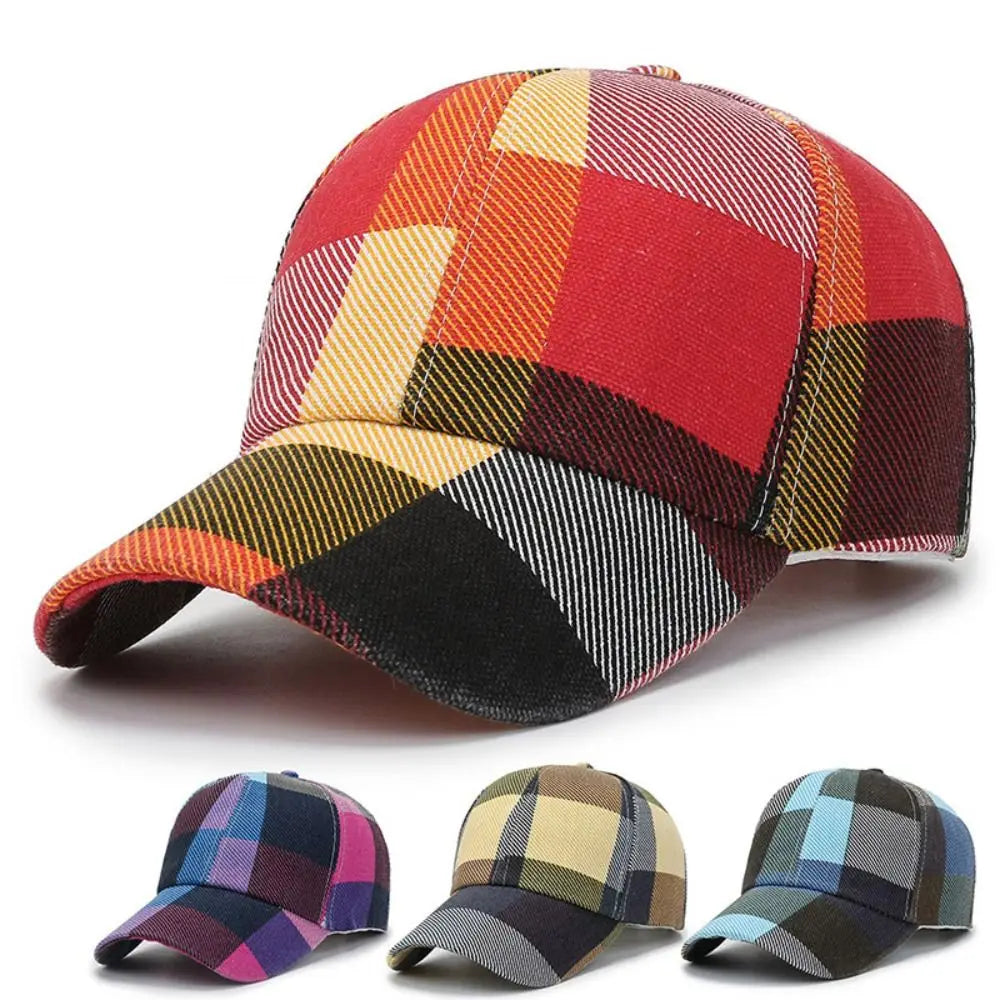 Gorra de béisbol de cuadros