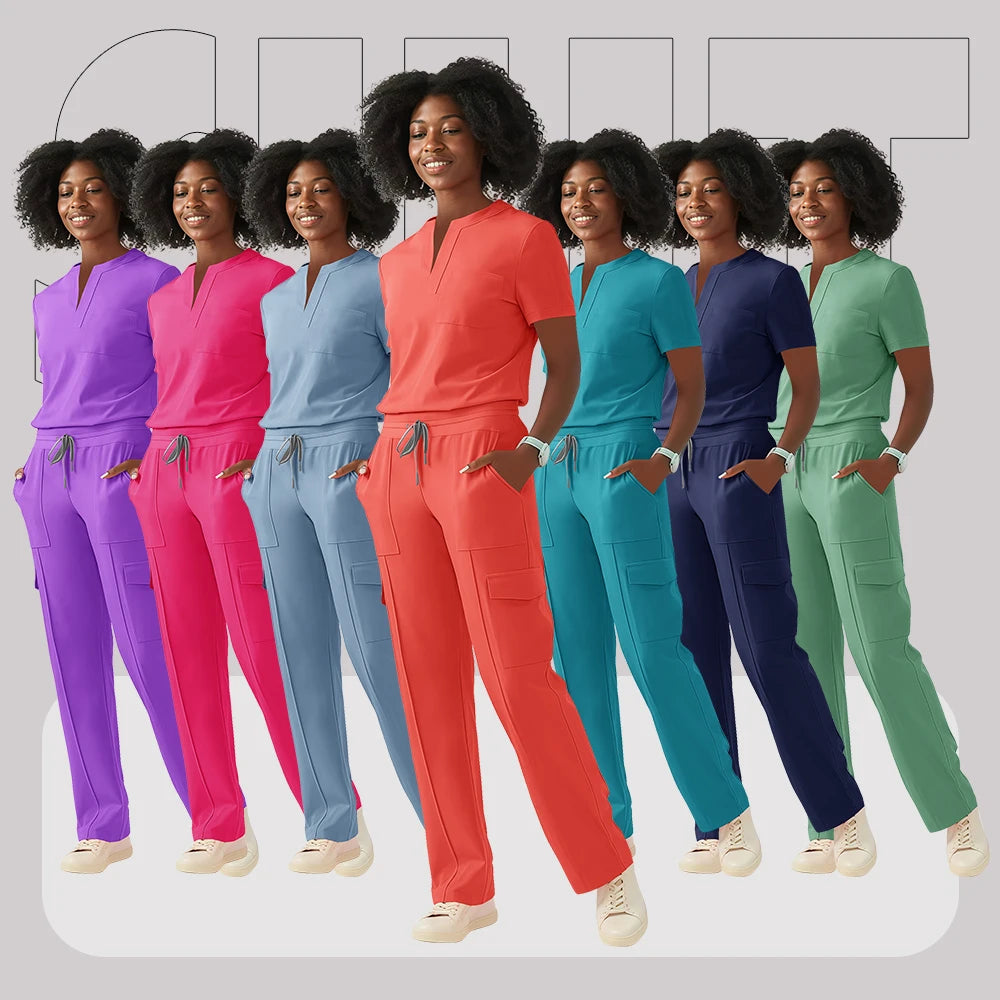 Nye tannlegearbeidsklær for kvinner, myke medisinske uniformer, dyrebutikkarbeidsklær, kirurgiarbeidsklær, lege, sykepleier, kirurgiske uniformer