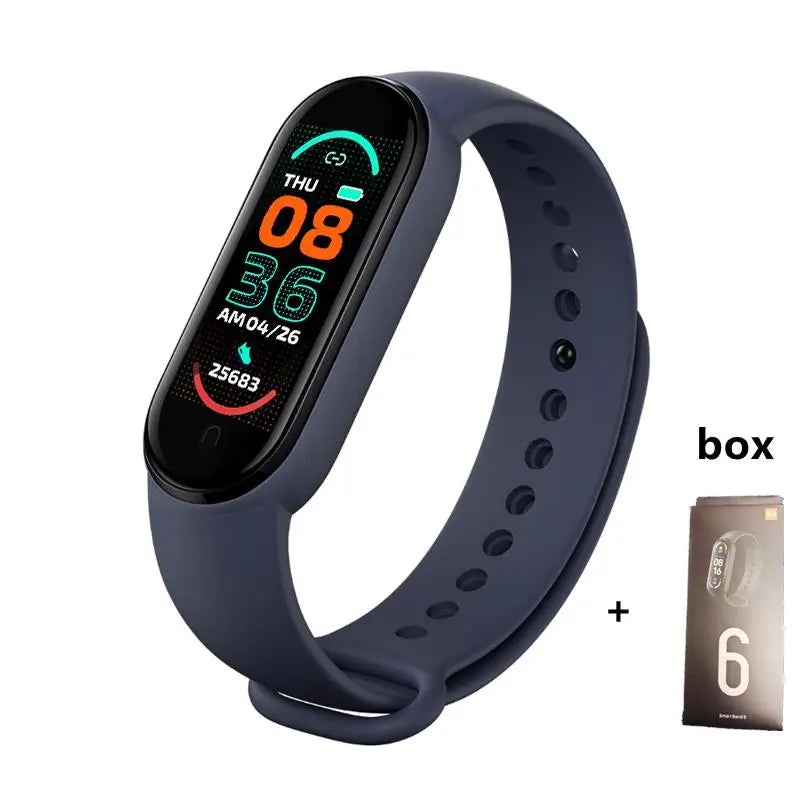 Pulsera inteligente multifunción, monitor de ritmo cardíaco y presión arterial, podómetro, música, monitorización del sueño, reloj deportivo inteligente M6