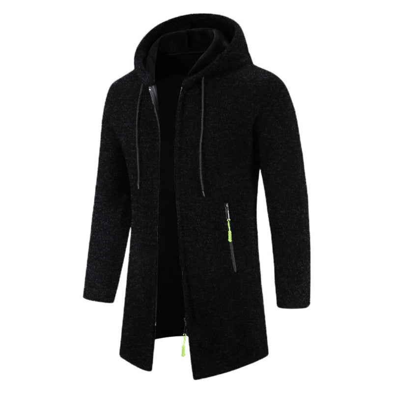 Sudaderas para hombre - Sudaderas con capucha de manga larga para hombre - Sudadera con capucha y cremallera para hombre - Abrigo de invierno oversize para hombre - Suéter negro