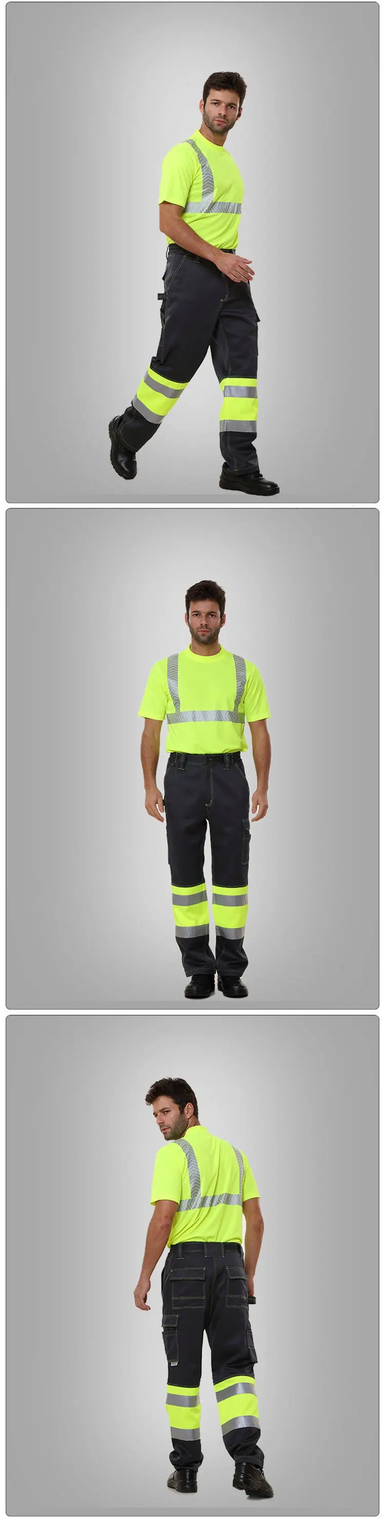 Beskyttelsesbukser for arbeid med flere lommer Arbeidsbukser Herre Arbeidsbukser Herre Arbeidstøy Cargobukser Reflekterende bukser