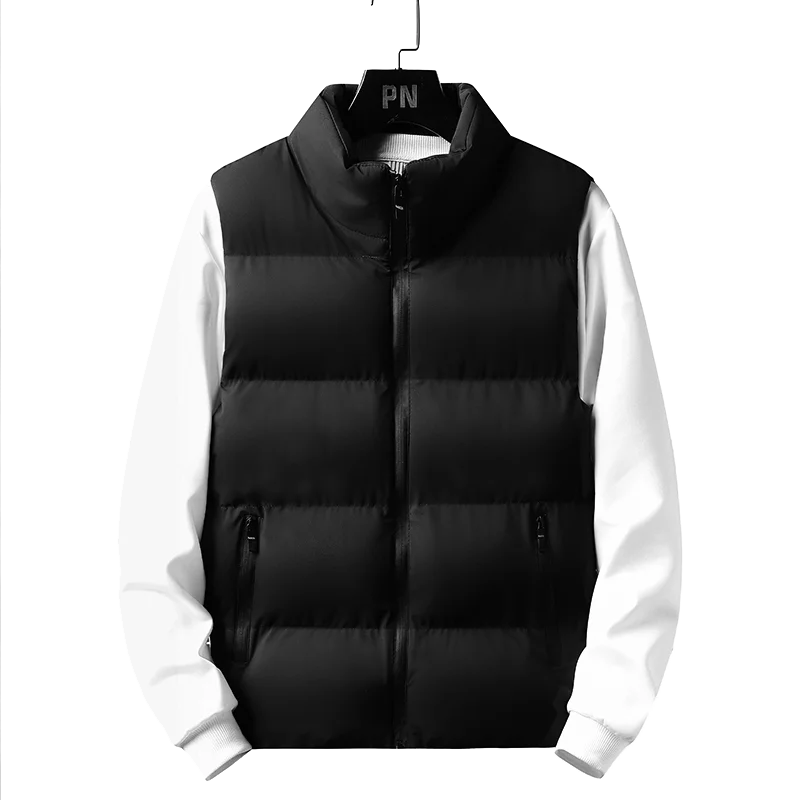 Chaleco de hombre cortavientos, chaqueta sin mangas para hombre, chaqueta de invierno, abrigo casual, chaleco de hombre de algodón grueso y cálido