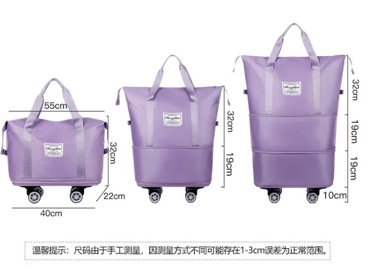 Bolsa de Viaje de Gran Capacidad de 3 Capas – Ruedas Universales y Lista para Aerolíneas