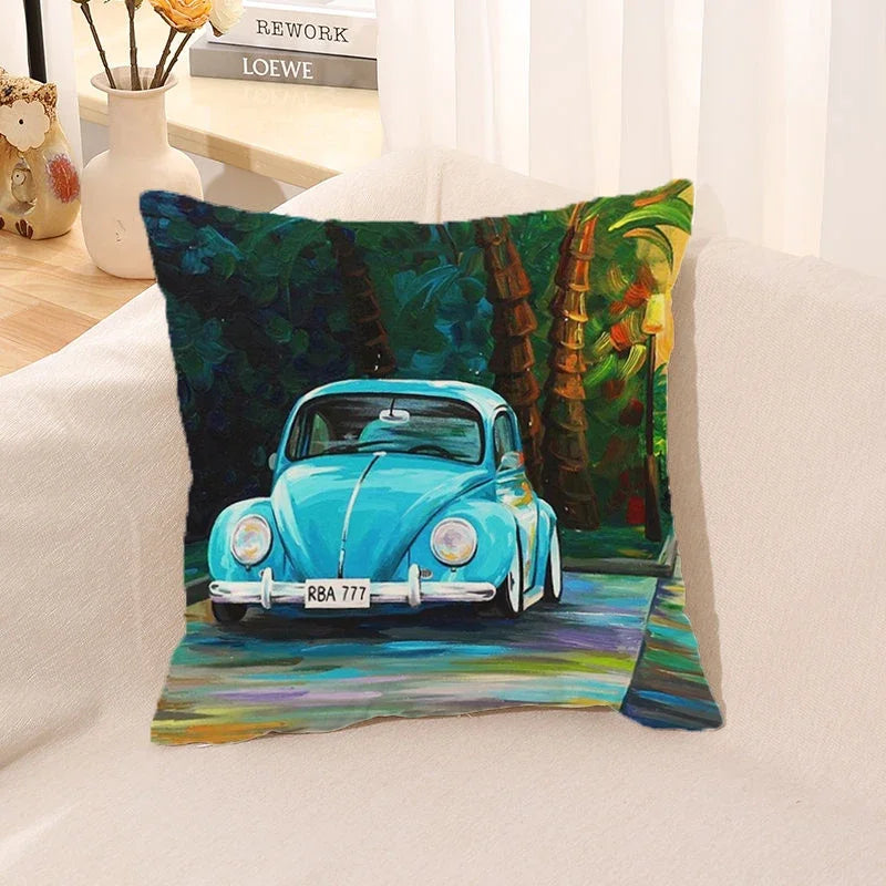 Cushion Cover Watercolor Car Pillow Room Decor Case