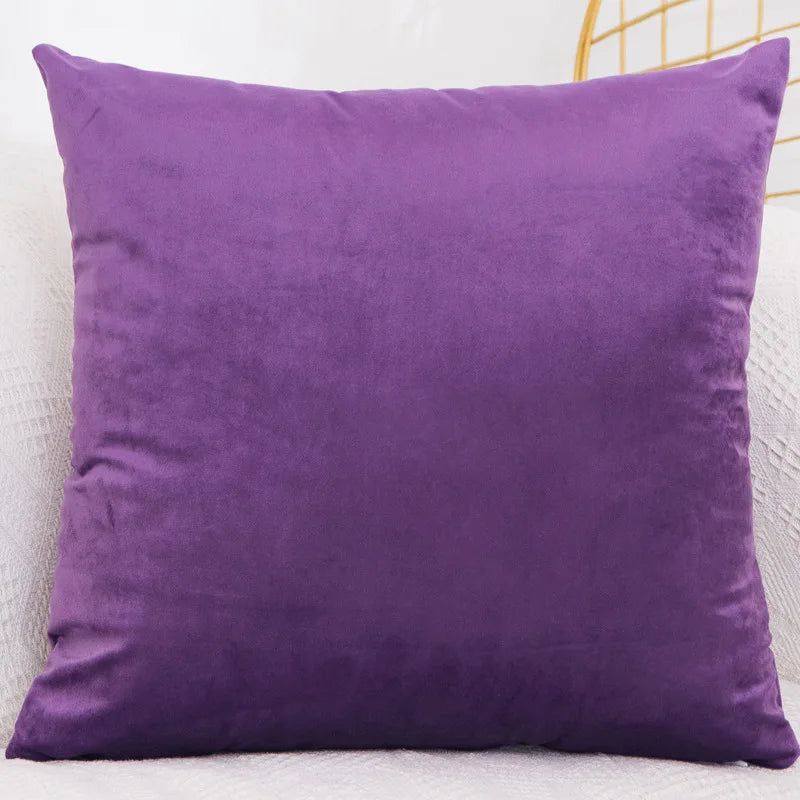 Funda de Almohada Decorativa de Terciopelo para Sofá, Dormitorio, 40x40/45x45/50x50/30x50/55x55/60x60cm, Funda de Cojín Cuadrada
