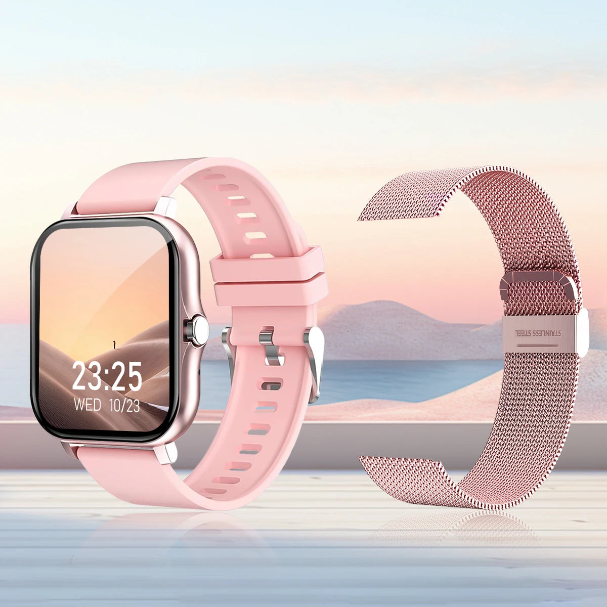 Reloj inteligente con llamadas/marcador inalámbrico, modo deportivo, recordatorio y rechazo de llamadas, monitoreo de estado físico para iPhone/Android