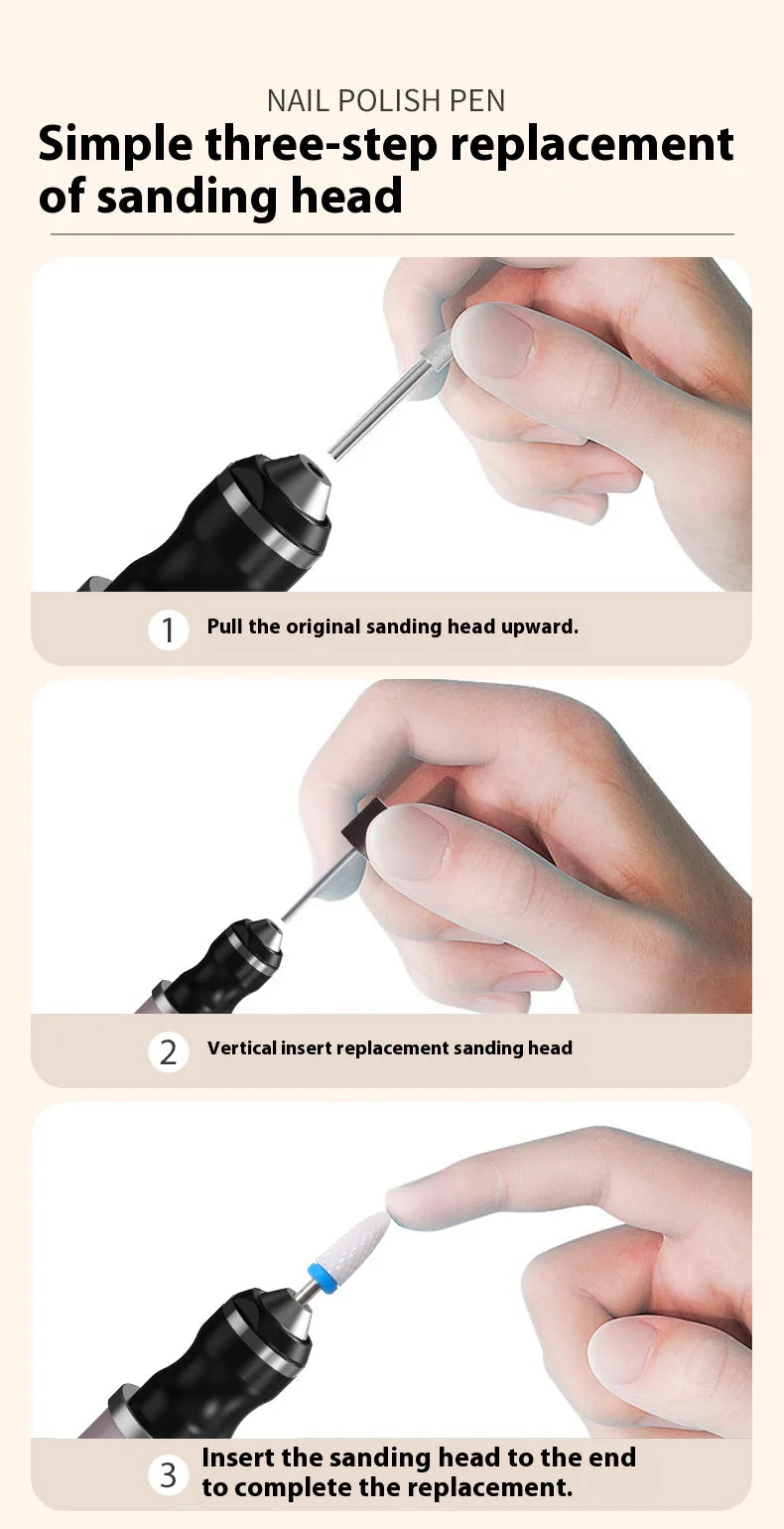 Nail art tools professional set electrical adjustment Rechargeable Electric Nail Grinder Nail Art Tools sets for Home Salon