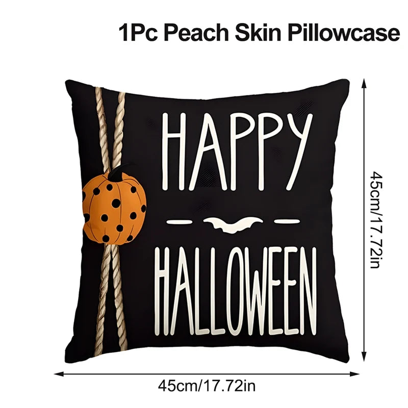 Funda de cojín de lino de Halloween, funda de almohada con temática de truco o trato, funda de almohada de calabaza y fantasma de dibujos animados, decoración para fiesta de Halloween 2025