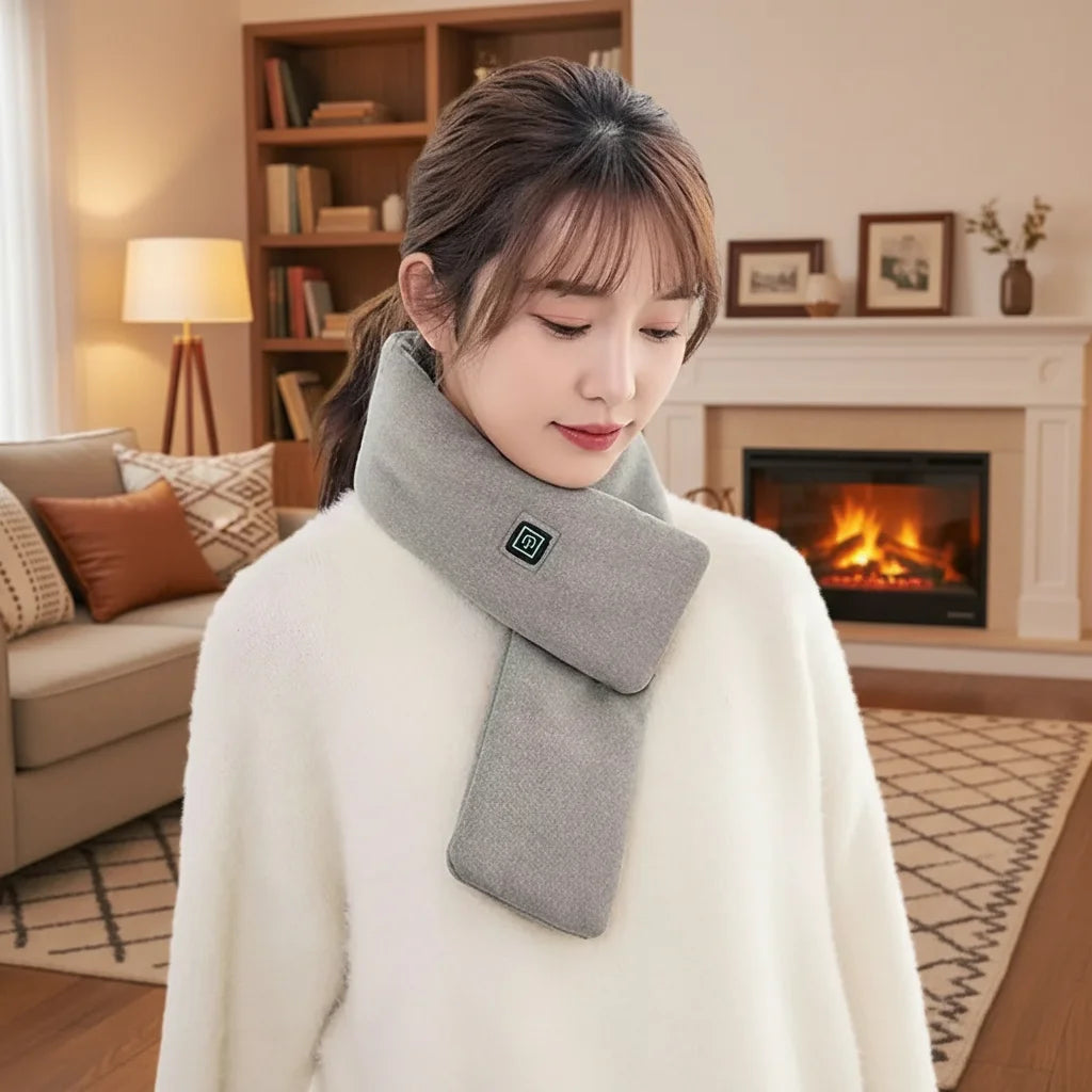 Cold-Proof Electric Heating Scarf 3 Temperature Adjustable Warm Thermal Neck Warmer Men Women Winter Outdoor Neck Wrap Warmer