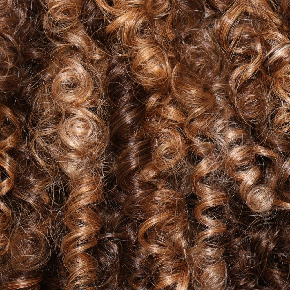 UNICE Perruque afro bouclée kinky blonde avec frange, 100% cheveux humains, boucles rebondissantes, perruques courtes en cheveux humains, perruque entièrement fabriquée à la machine