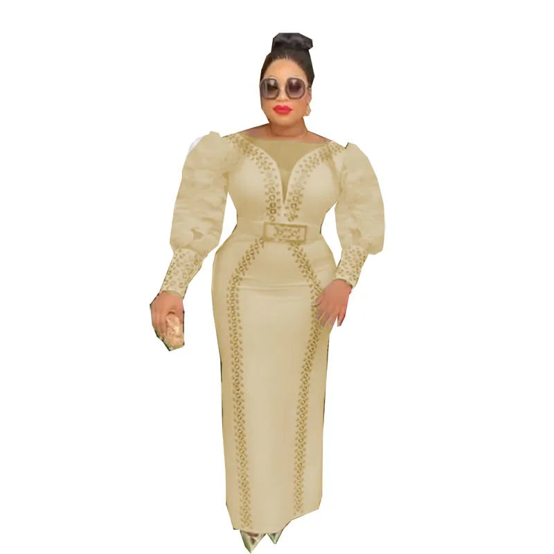 Vestidos africanos para mujer elegante fiesta de noche Dashiki Abaya Maxi vestido ropa de África vestidos de Ankara 2025 vestido ceñido vestidos de gala