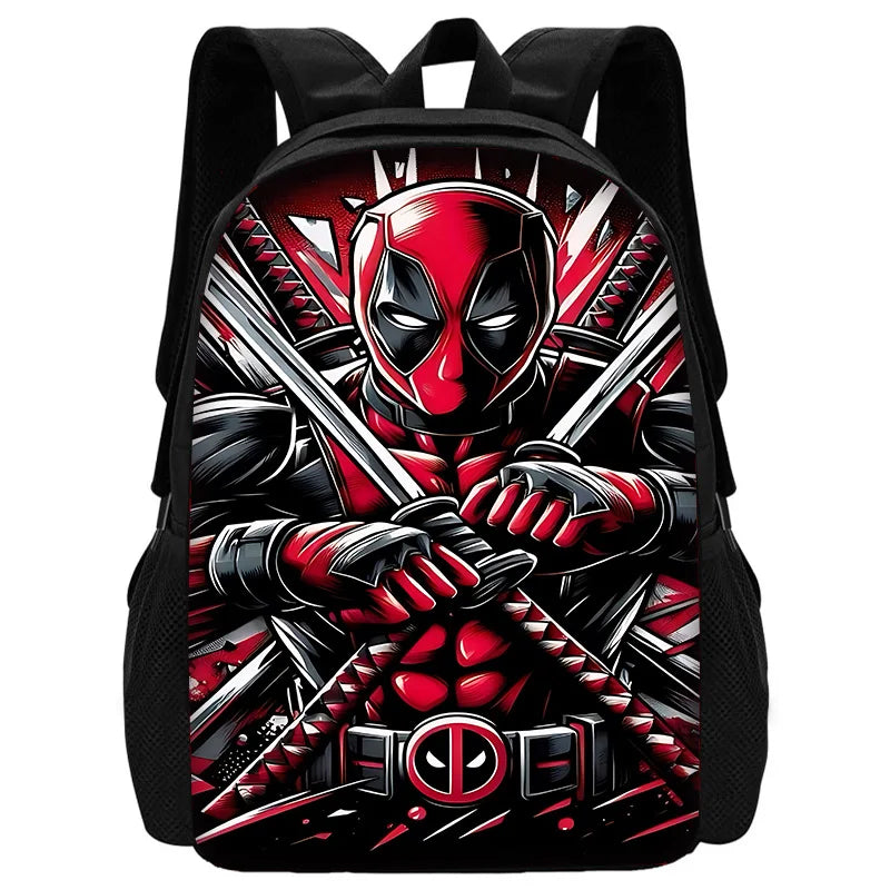 Deadpool Child School Backpack With Shoulder Bag Pencil Bags School Bags for Boys Girls Best Gift