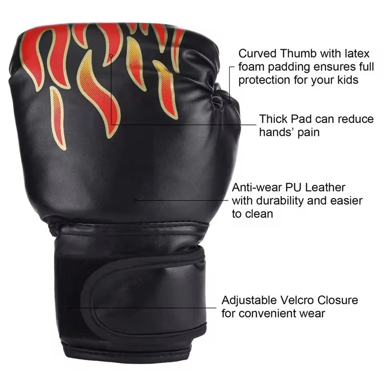 Guantes de boxeo de entrenamiento para niños Guantes de fitness de combate de Taekwondo para entrenamiento de golpes Guantes de protección de boxeo para adultos