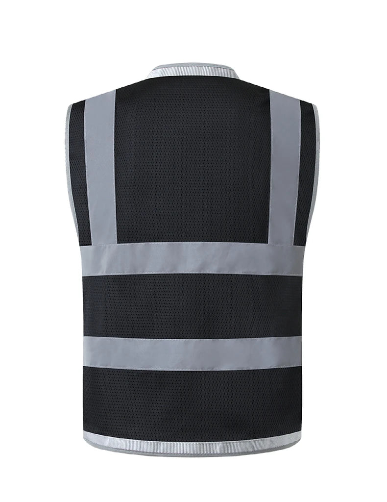 Chaleco de trabajo con logotipo personalizado para hombre, chaleco de alta visibilidad, chaqueta de trabajo, personalizado con logotipo y texto.