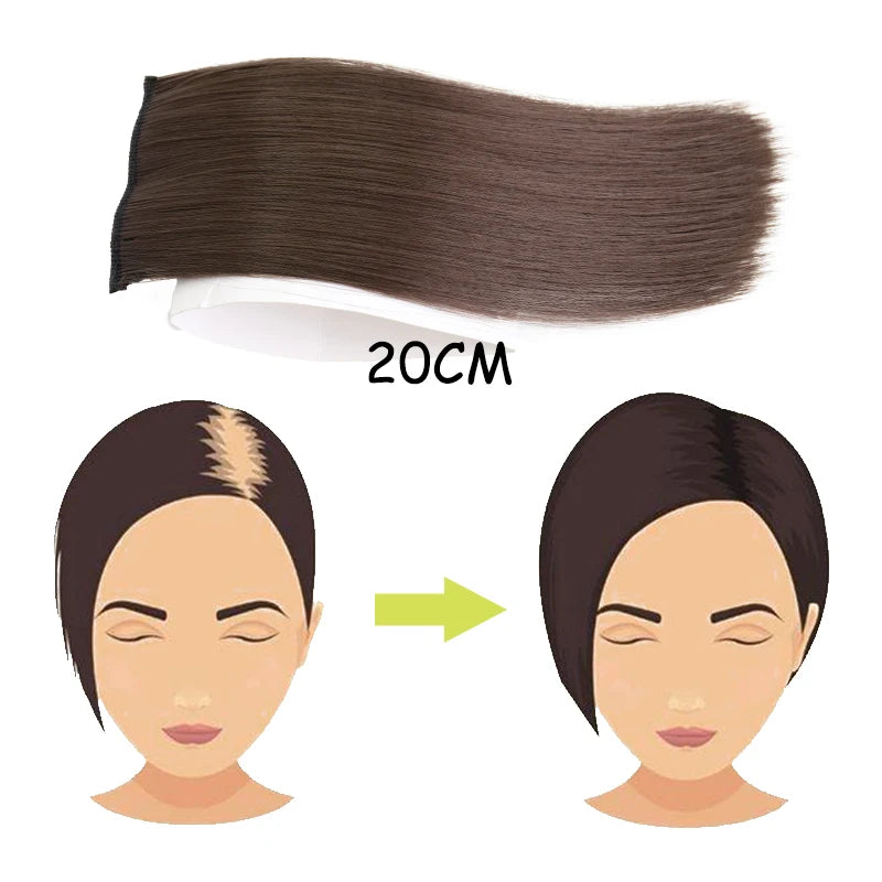 AZQUEEN Almohadillas de cabello sintético invisibles sin costuras con clip de una pieza para aumentar el volumen del cabello, extensiones de cabello, cubrepelo superior lateral