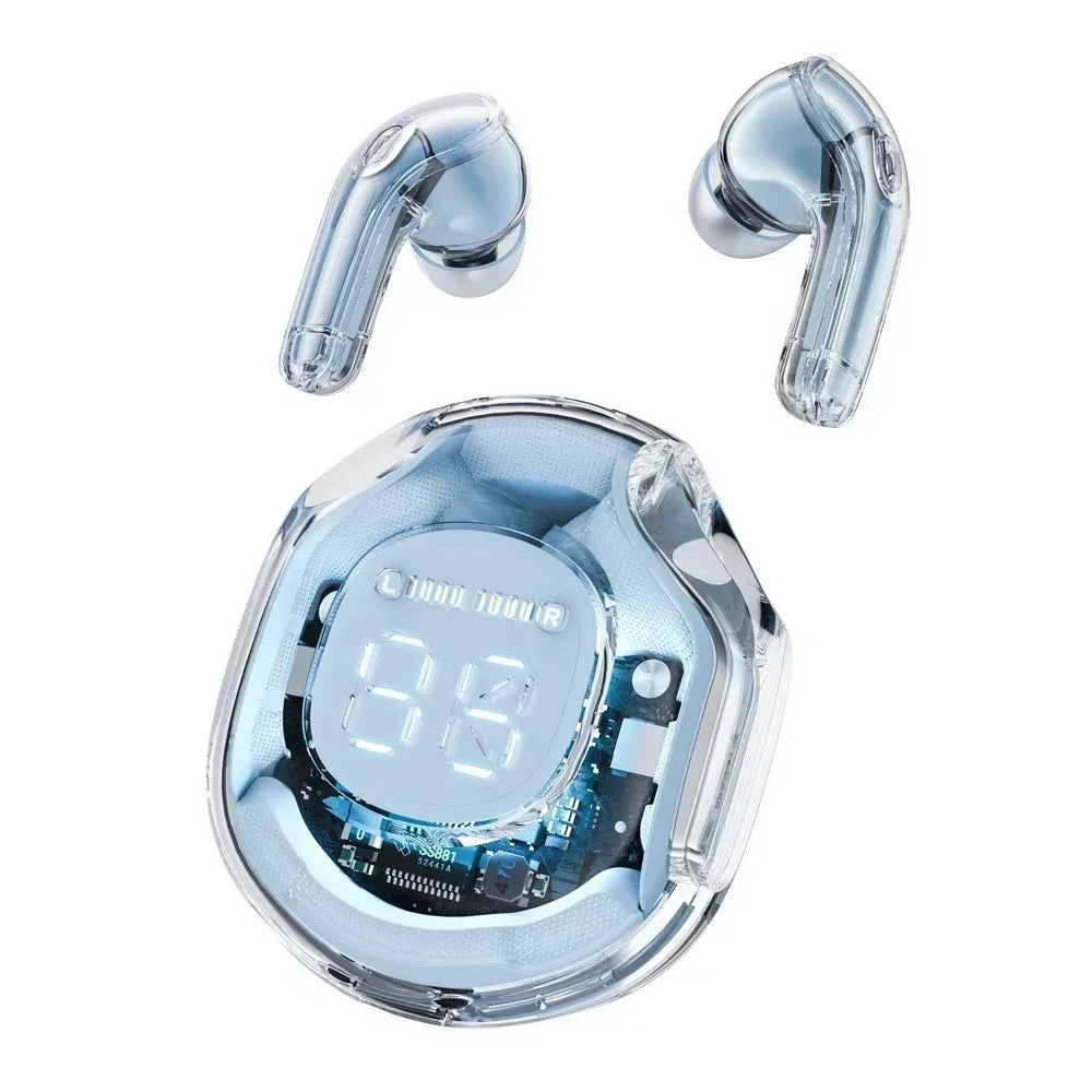 Auriculares Bluetooth T8 PRO TWS transparentes con pantalla digital LED, auriculares inalámbricos in-ear para Xiaomi, Huawei, iPhone