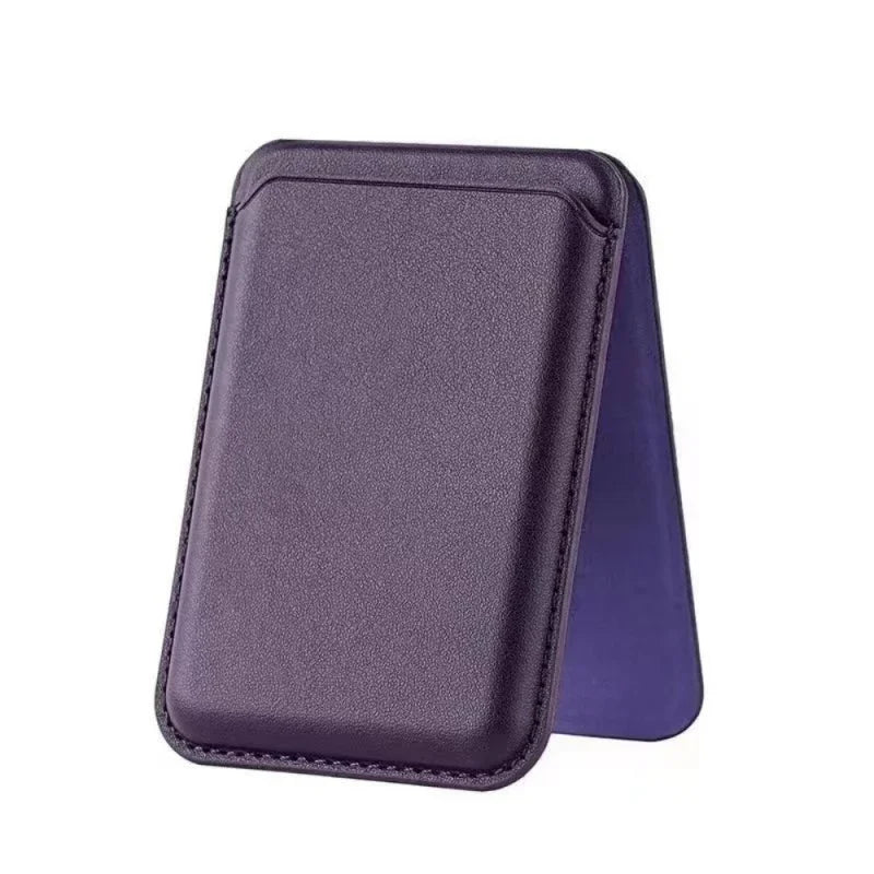 MagSafe Magnetic Leather Wallet Case – Card Holder & Hidden Stand for iPhone