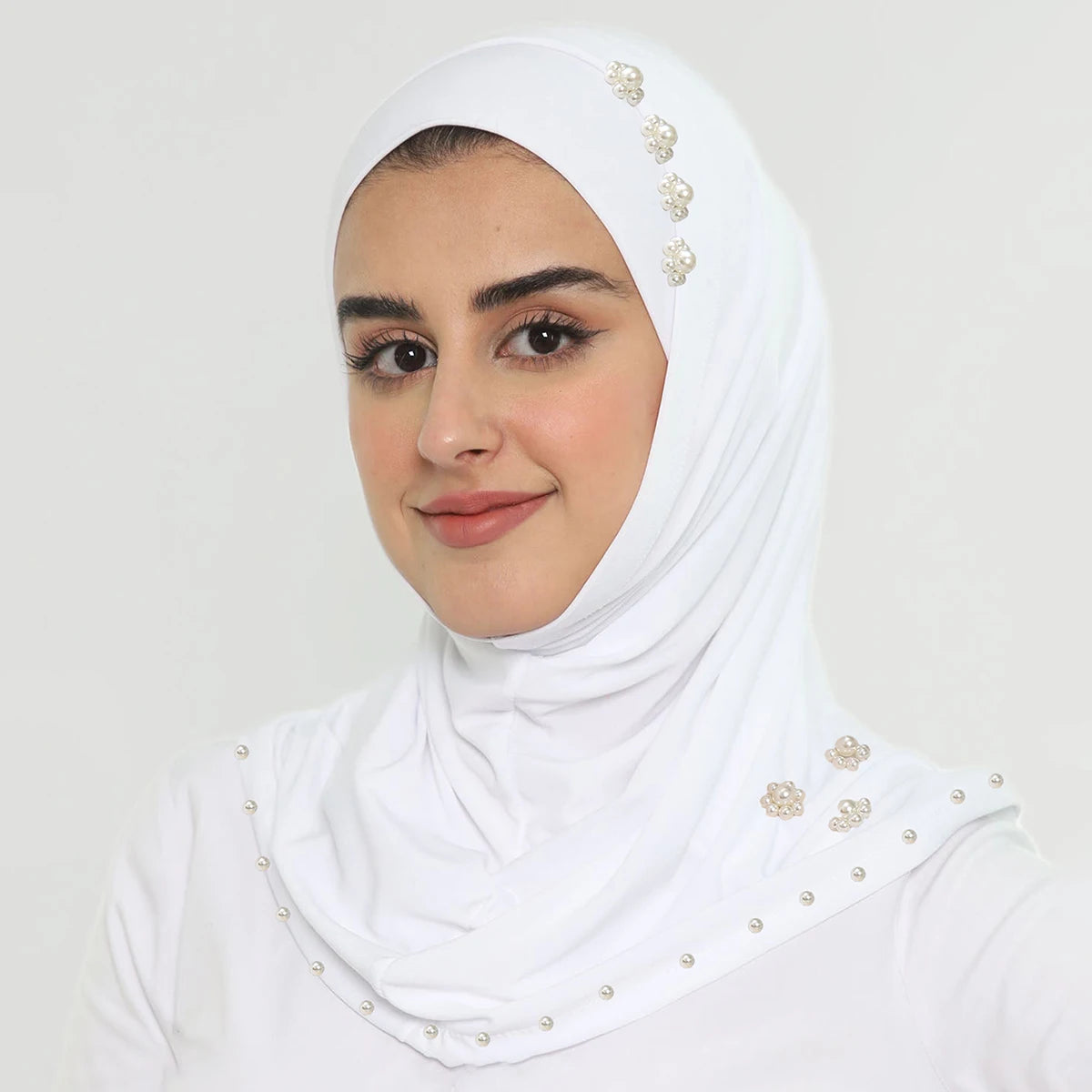 Gorro de Hiyab Instantáneo Modal Perla
