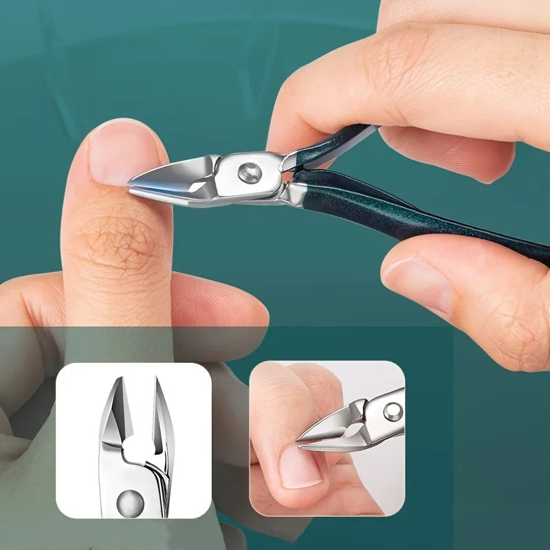 Kit profesional de 7/10/12/18 piezas para el cuidado de uñas, set de manicura y pedicura de acero inoxidable, set de cortauñas con estuche de viaje