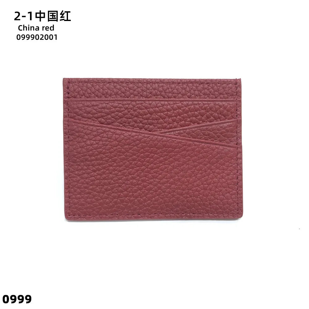 Tarjetero de lujo 100% cuero genuino para negocios, hombres, identificación, estuche para tarjetas de crédito, moda, regalo para mujeres, mini cartera delgada