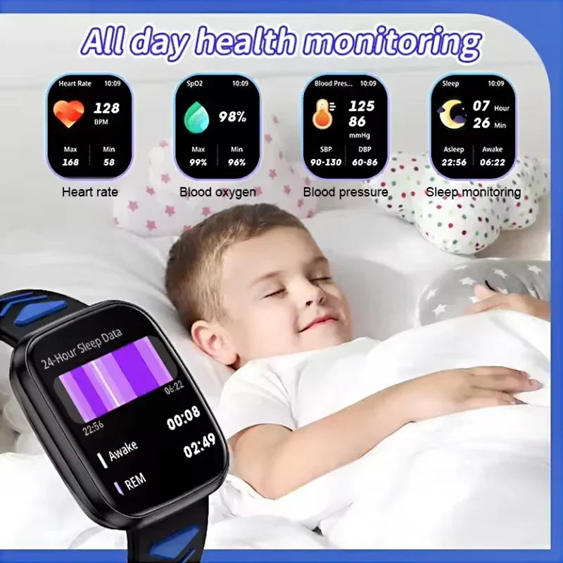 Kids Smart Watch Child 1.75-inch HD Touch Screen Games Smart Band Music Watch Boy Girl Gift Children Smartwatch For iOS Android