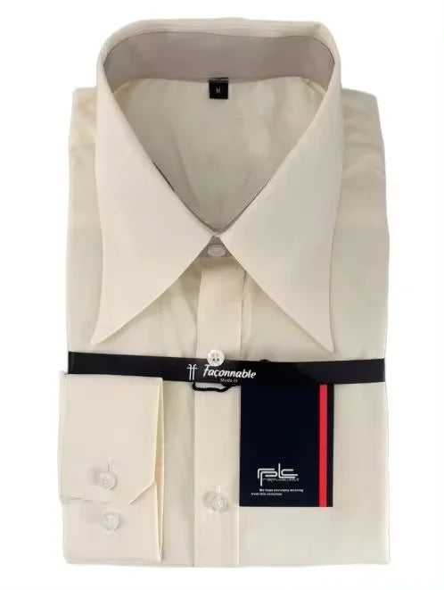 Camisa de hombre diseño retro marca de moda camisa de punta larga - camisa personalizada auténtica de apariencia retro para hombre