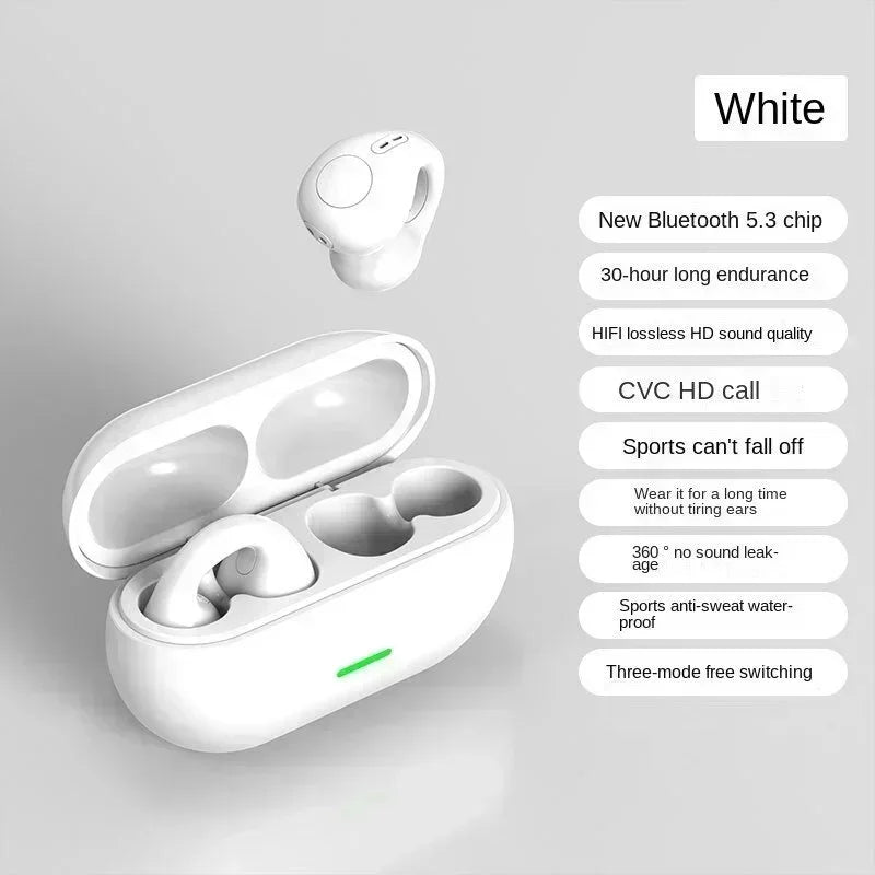 Nuevos Auriculares Inalámbricos T75 Originales de Conducción Ósea Bluetooth 5.3 Auriculares Deportivos Calidad de Sonido HiFi Impermeables con Tecnología TWS