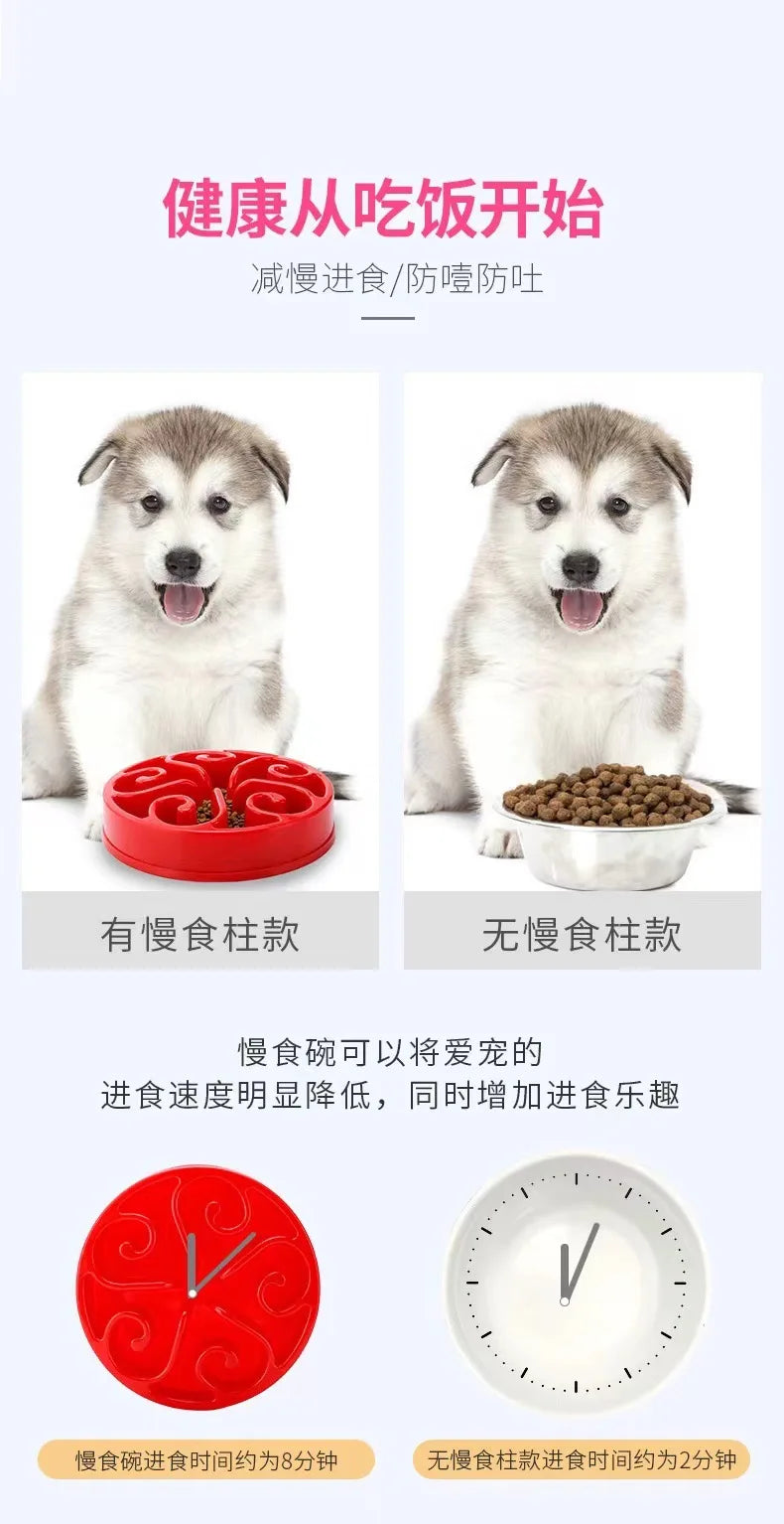 Comedero Lento para Perros, Divertido, Antideslizante, Anti-Glotón, Comederos Más Lentos, Cuenco Ecológico para Perros Grandes, Medianos, Pequeños y Cachorros
