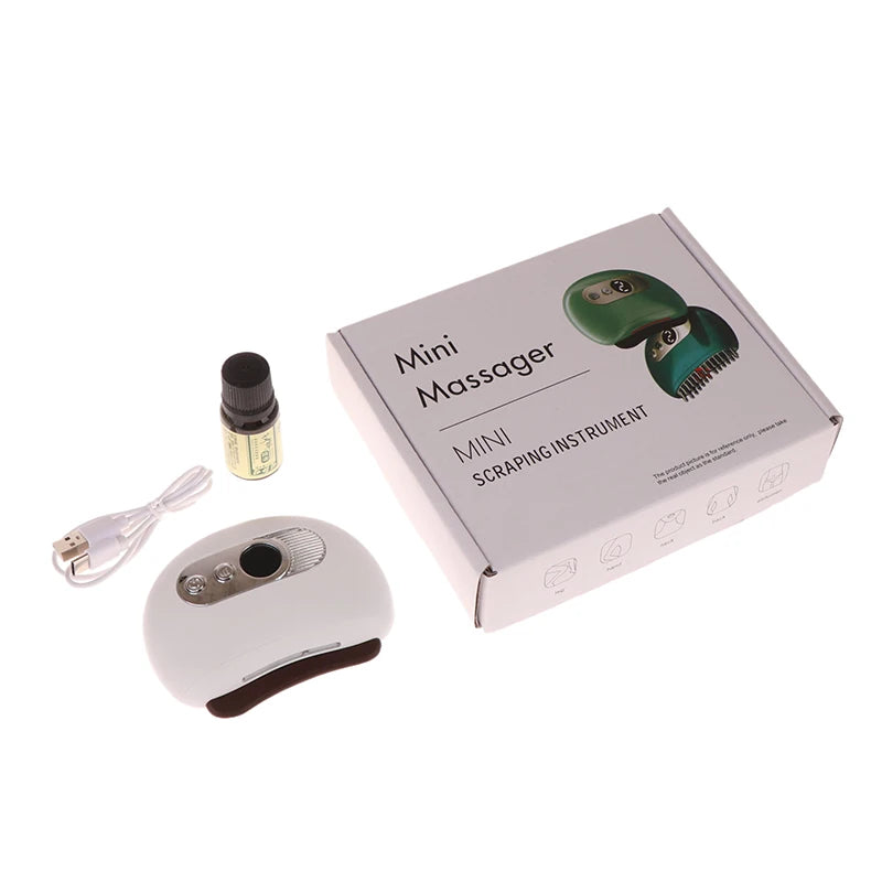 Masajeador eléctrico USB Guasha, piedra caliente, calentamiento por vibración, tabla de raspado, masaje de cuello y espalda, herramientas faciales Gua Sha para lifting facial