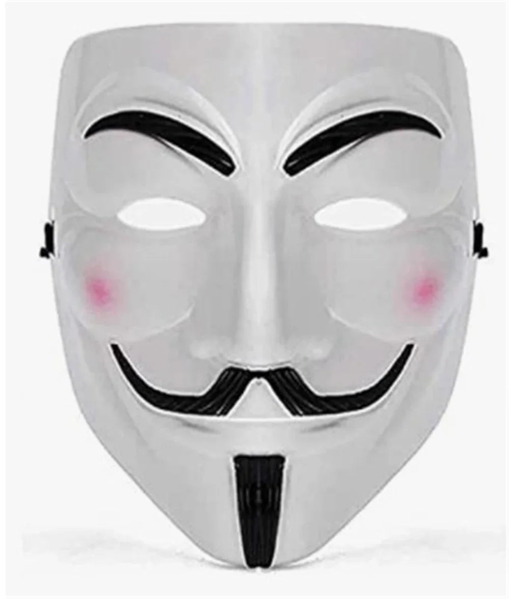 Máscaras de Cosplay de Halloween Máscara de Anónimo de V de Vendetta para Adultos y Niños, Máscara Temática de Película, Regalo de Fiesta, Accesorio de Disfraz de Cosplay
