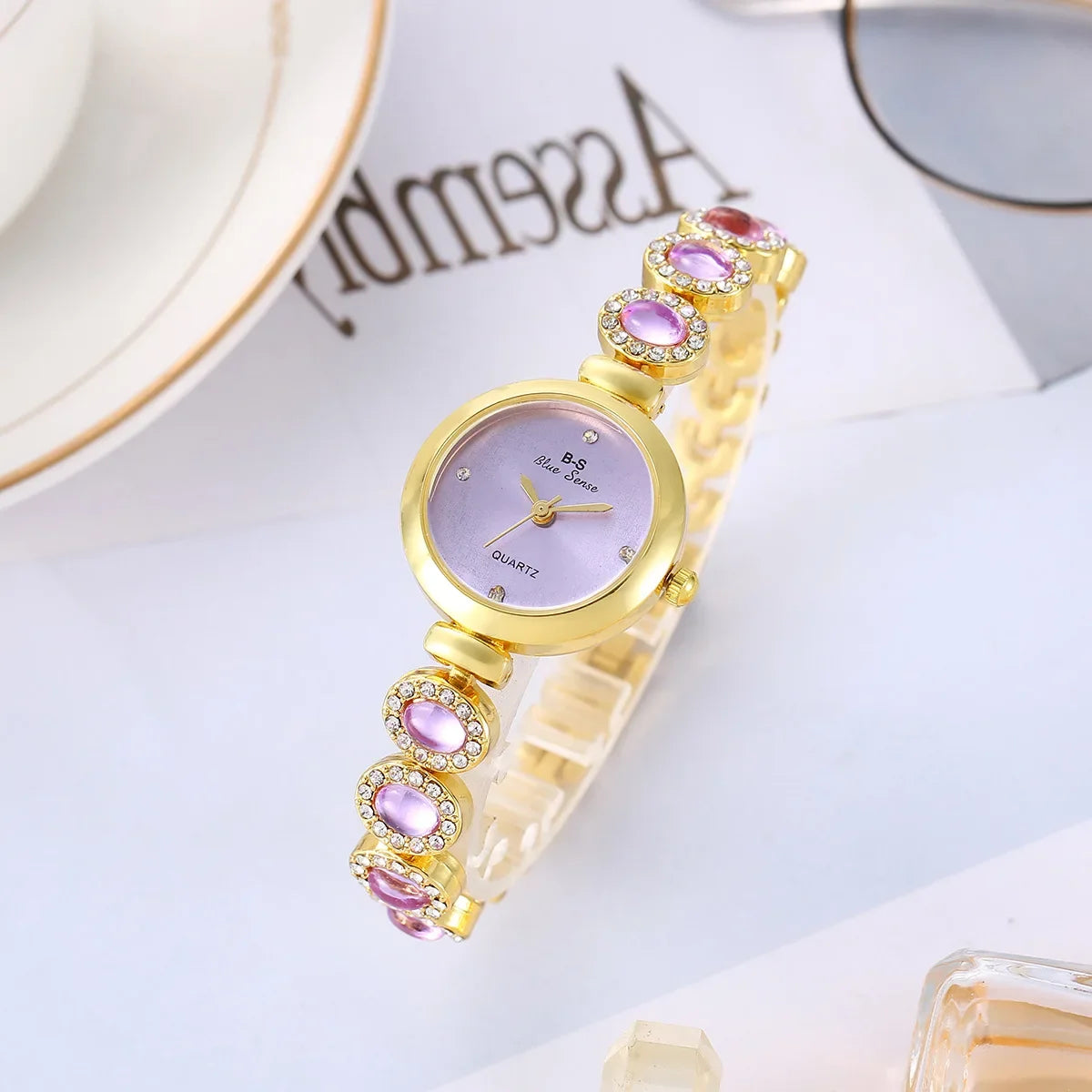Pulsera de marca, reloj de lujo, regalo, reloj de cuarzo, Dropshipping, reloj de mujer, relojes de pulsera con correa de diamantes de imitación, más vendidos