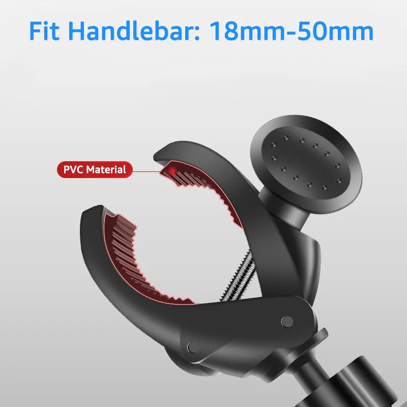 Support de téléphone portable pour vélo et moto, clip de fixation pour guidon, support GPS antichoc pour téléphones de 4,5 à 7 pouces
