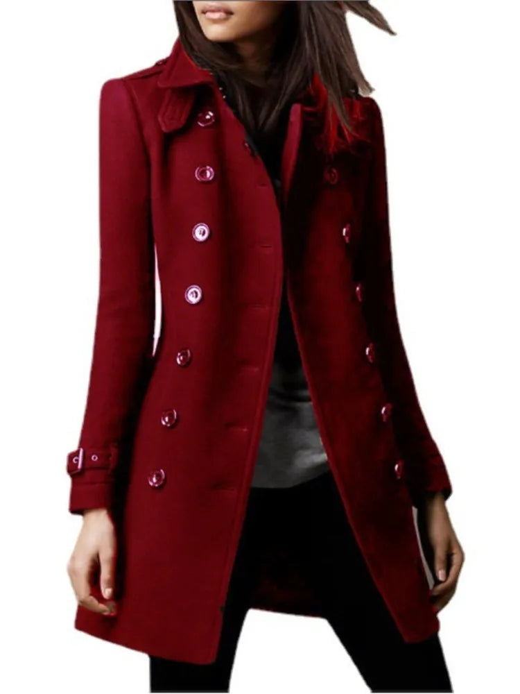 Abrigo Elegante de Lana para Mujer