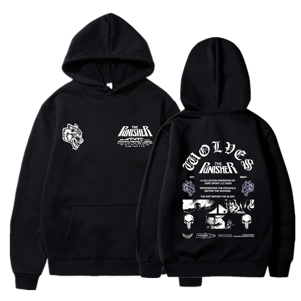 Sudadera con capucha para hombre, a la moda, cálida, con estampado gráfico, estilo Hip Hop, informal, tipo jersey, ropa de calle, para primavera y otoño, nueva