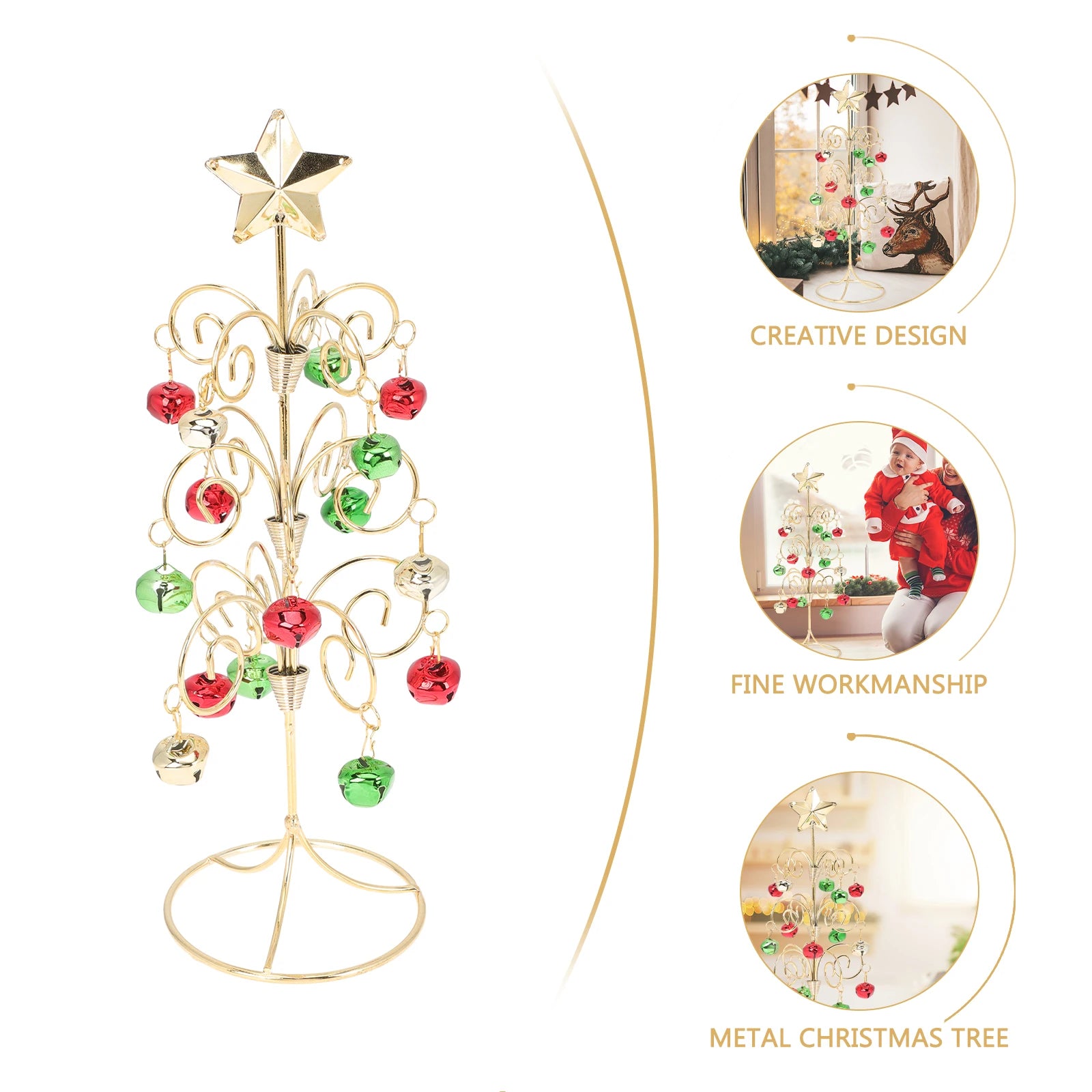 Mini Christmas Iron Mini Xmas Trees Xmas Decor Tabletop Decor Colorful Metal Holiday Tabletop Artificial Christmas Tree