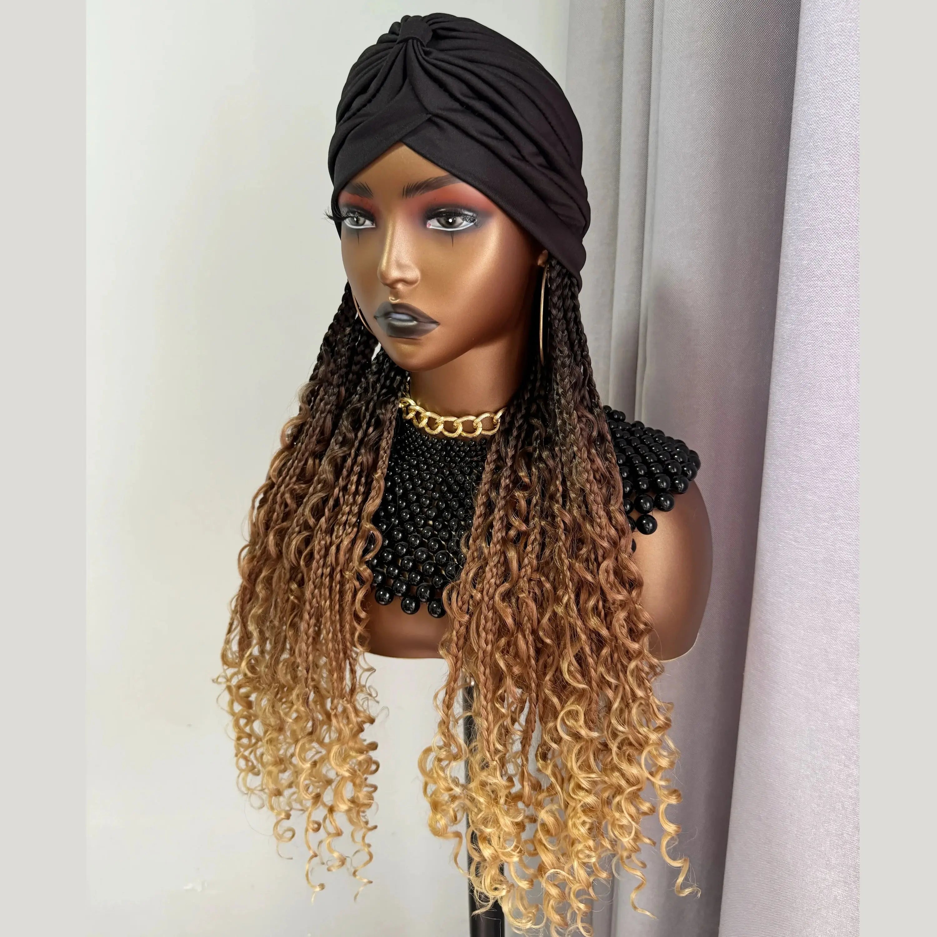 Diadema-peluca de trenzas ombré