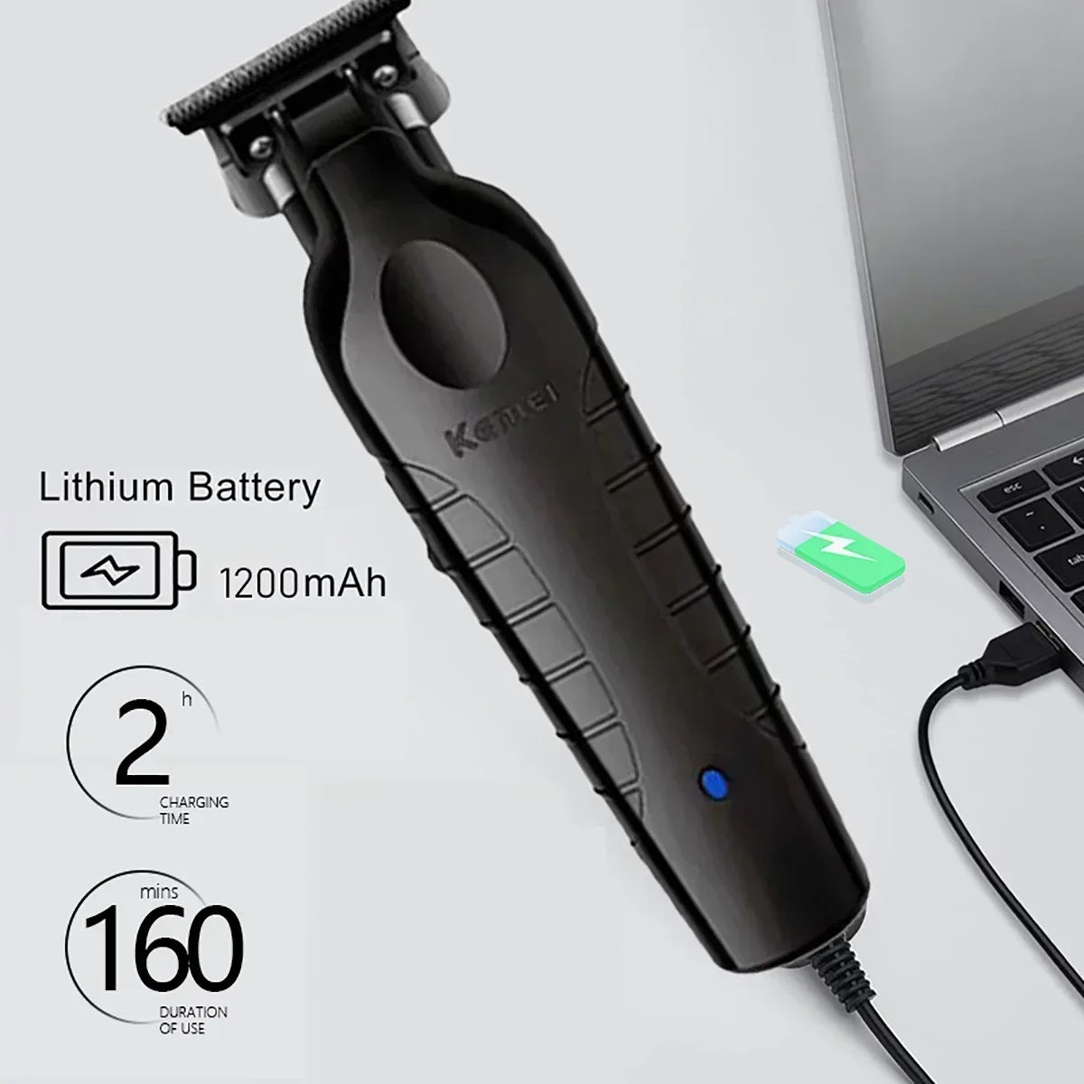 Kemei KM-2299 Máquina cortapelo recortadora de cabello para hombre, cortadora de pelo profesional