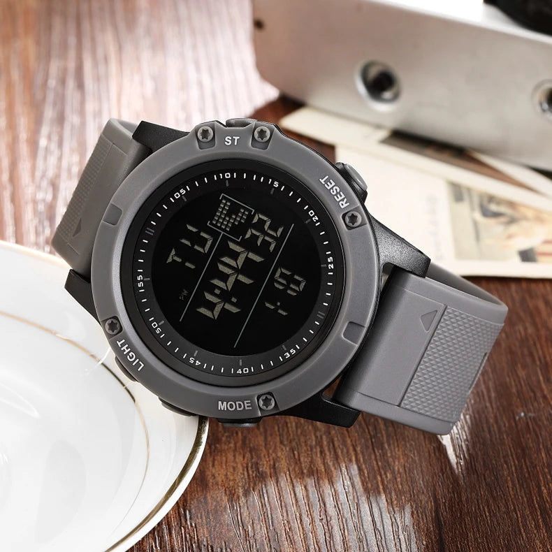 Relojes de hombre Reloj digital impermeable deportivo para hombre Esfera LED grande Moda Caqui Reloj de pulsera militar Reloj Masculino