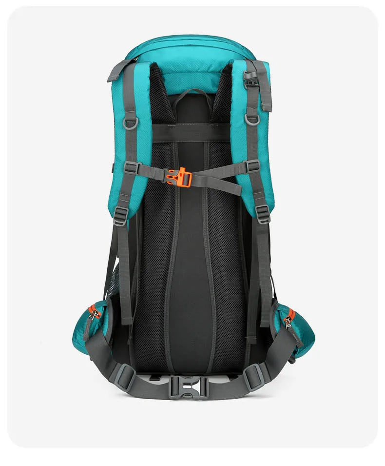 Mochila de senderismo, bolsa de camping, montañismo con funda impermeable para lluvia, mochila de día para hombres y mujeres, mochila de viaje al aire libre, pesca