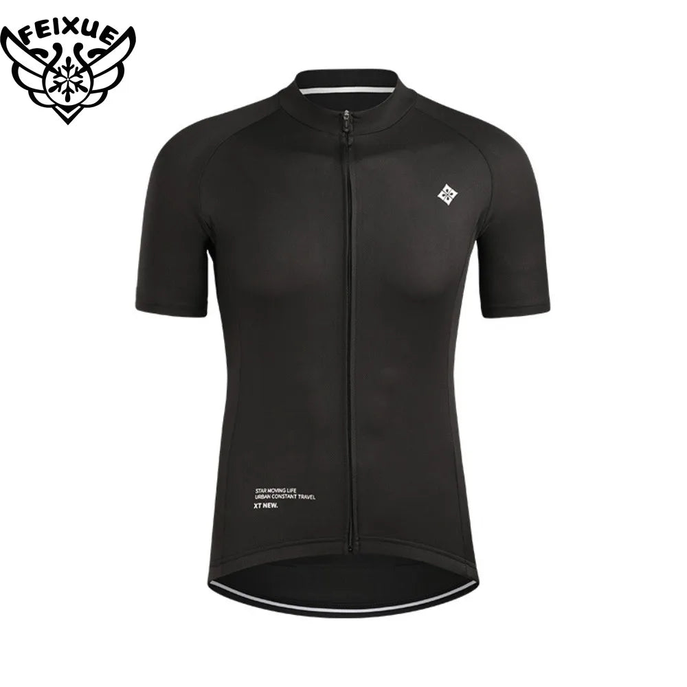 Maillot de Ciclismo para Hombre Transpirable Ropa de Bicicleta Sólido con Bolsillos Camiseta Superior de Ciclismo para Hombres Ropa de Ciclismo de Montaña