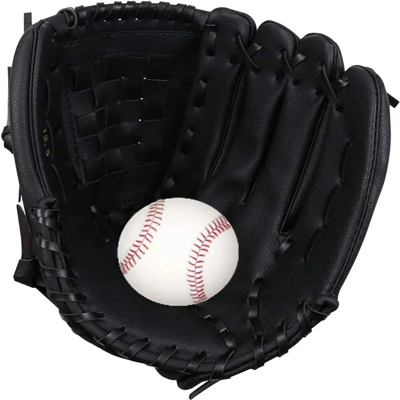 Guante de béisbol para deportes al aire libre, equipo de práctica de sóftbol, talla 9.5/10.5/11.5/12.5, para mano izquierda, para niños/adultos, hombres y mujeres, para entrenamiento