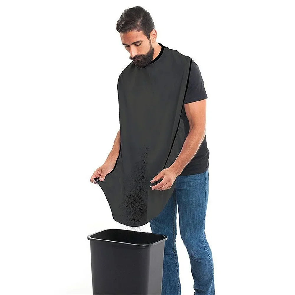 1 pieza para hombre, delantal de afeitado para barba, espejo de pared creativo con ventosa para cortar el pelo, capa para salón en casa, delantal de afeitado para bigote y barba