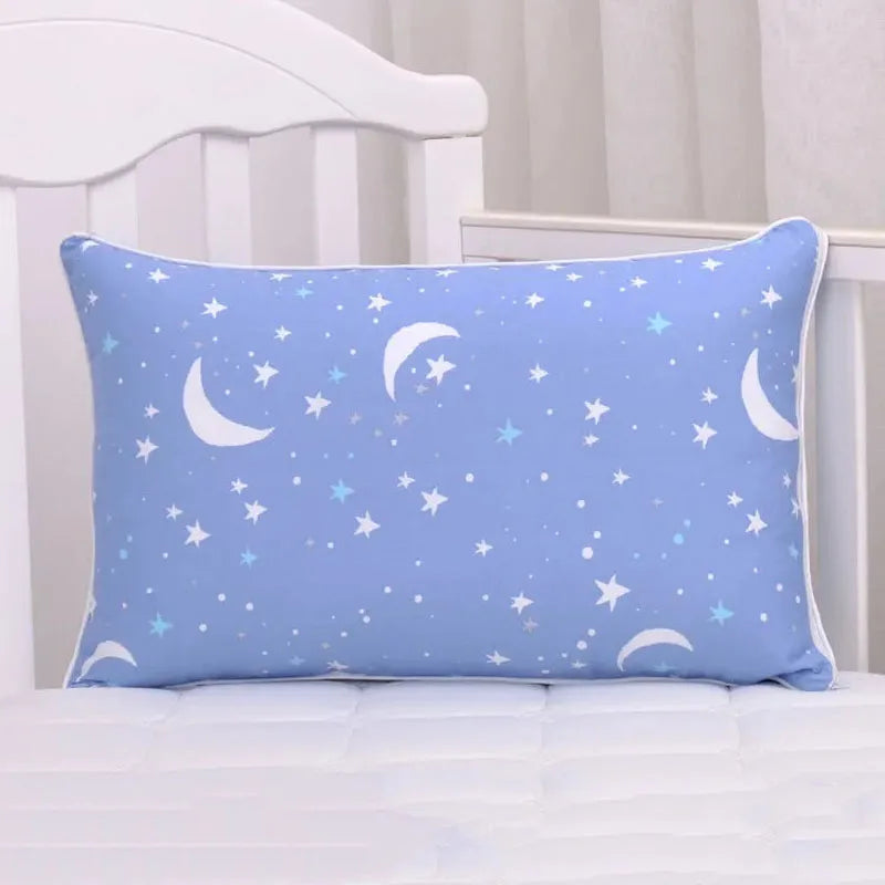 Funda de almohada individual de algodón nueva para niños, funda protectora de almohada especial para siestas de jardín de infancia, funda de almohada para bebé con estampado de dibujos animados