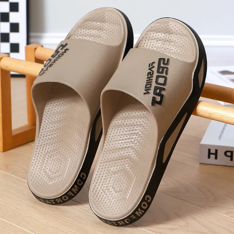 Pantuflas de hombre que se pueden llevar en verano. Sandalias de moda para hombre para baño, casa, antideslizantes, de interior y de casa