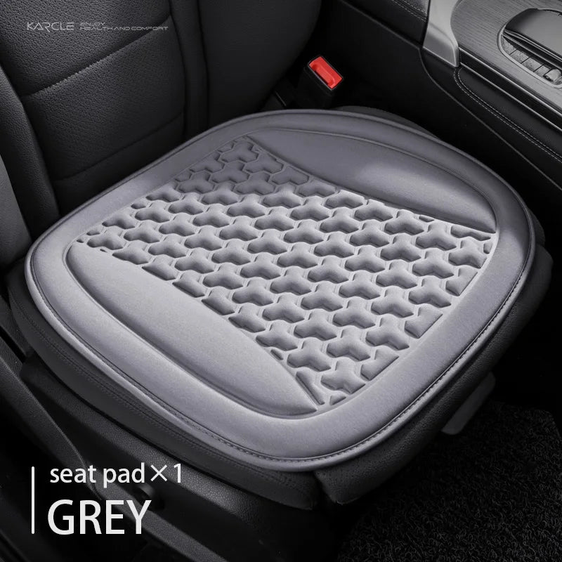 Funda de asiento de coche de verano 3D transpirable de seda helada, cojín de asiento de coche con diseño convexo, almohadillas protectoras de asiento de coche universales, alfombrilla de silla de coche