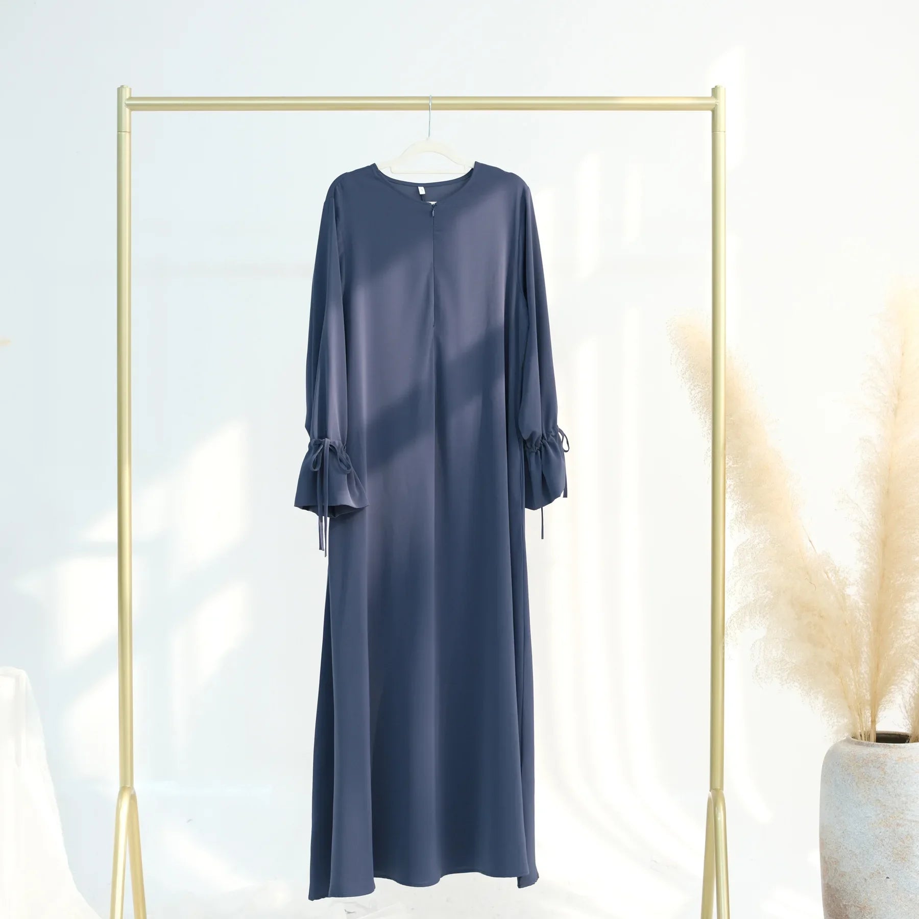 Ramadán Árabe Mujeres Musulmanas Vestido Modesto Elegante Abaya Lisa de Dubái Ropa Islámica para Iglesia Moda Turca Suelta Túnica Lisa