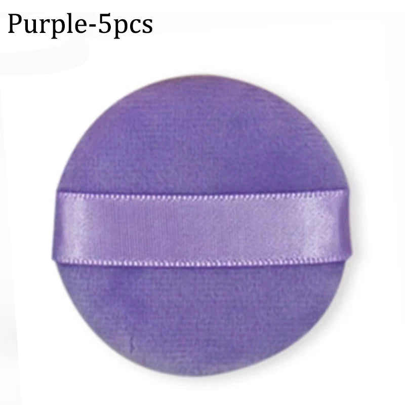 Esponja de Maquillaje de Terciopelo Suave 5/10Pcs Borla Cosmética para Polvo Suelto Esponja de Maquillaje Facial de Doble Cara Corrector Herramientas de Maquillaje Húmedo y Seco