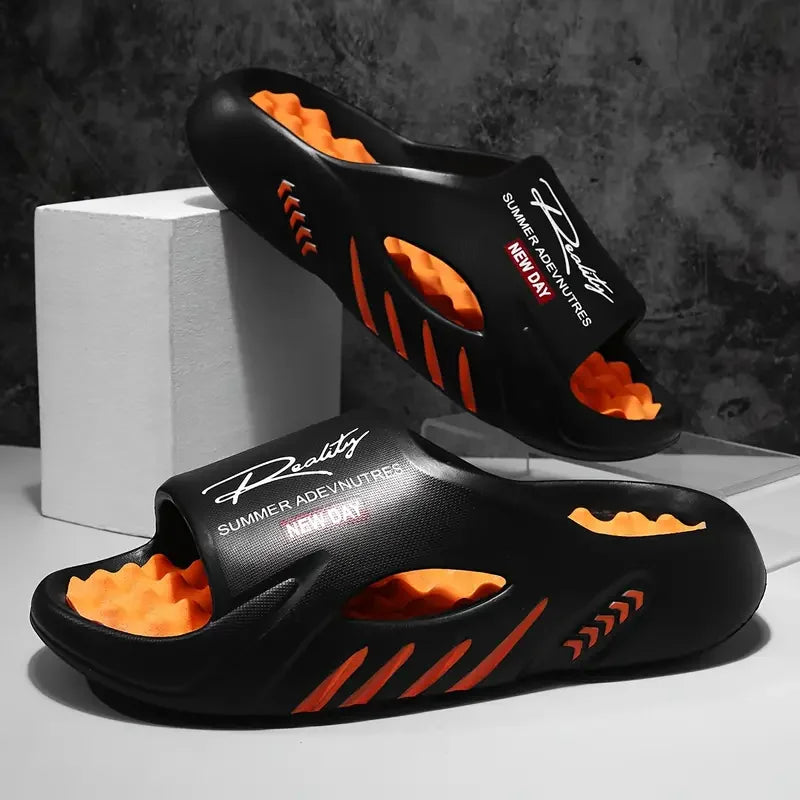 Pantoufles de massage en EVA pour hommes – Douces, offrant un bon soutien et parfaites pour l'été